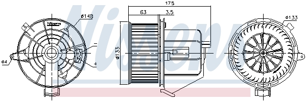 Silnik elektryczny dmuchawy NISSENS 87293