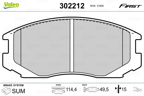 Klocki hamulcowe VALEO 302212