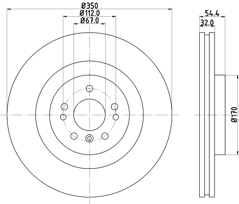 Tarcza hamulcowa HELLA PAGID 8DD 355 126-321