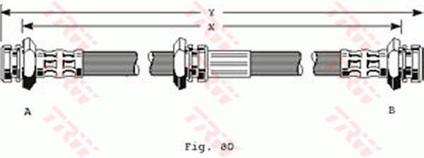 Przewód hamulcowy elastyczny TRW PHA199
