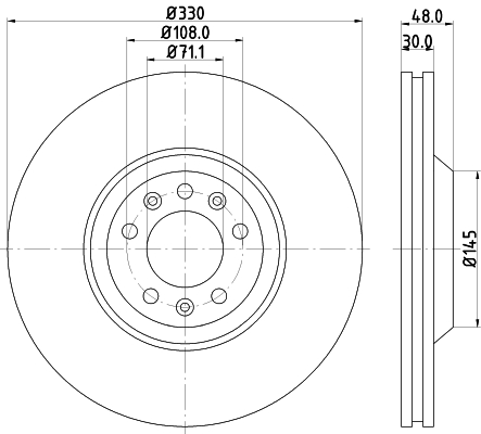 Tarcza hamulcowa HELLA 8DD 355 128-221