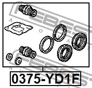 Zestaw naprawczy zacisku FEBEST 0375-YD1F