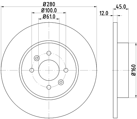 Tarcza hamulcowa HELLA PAGID 8DD 355 115-811
