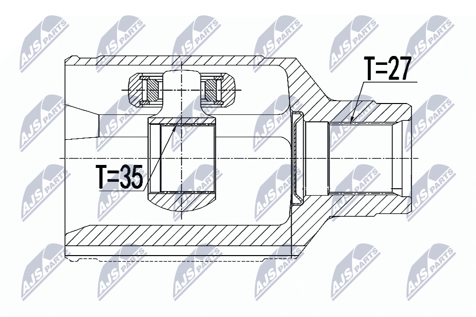 Dystans gumowy, resorowanie NTY AB-VW-015