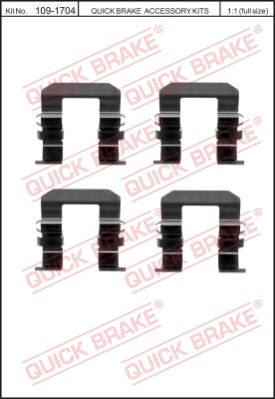 Zestaw akcesoriów montażowych  klocków hamulcowych QUICK BRAKE 109-1704