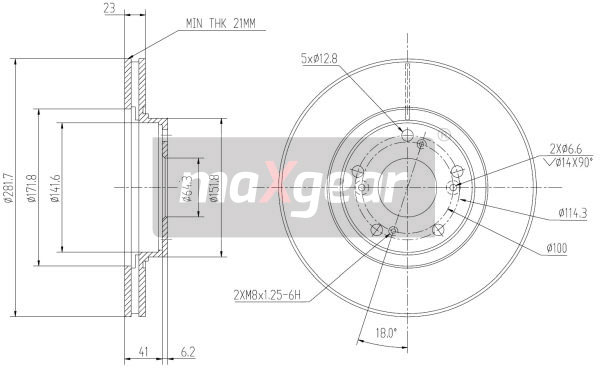 Tarcza hamulcowa MAXGEAR 19-0925