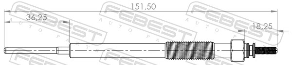 Świeca żarowa FEBEST 06642-001