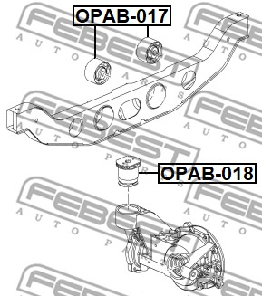Łożyskowanie  korpusu osi FEBEST OPAB-017