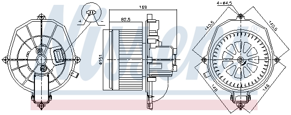 Wentylator wnętrza NISSENS 87571