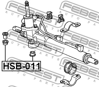 Poduszka przekładni kierowniczej FEBEST HSB-011