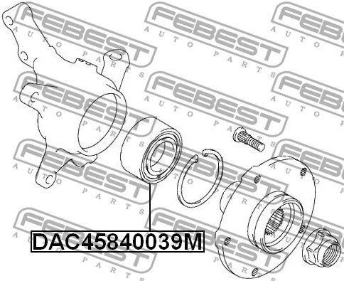 Łożysko koła FEBEST DAC45840039M