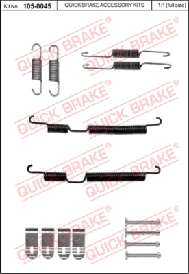 Zestaw dodatków do szczęk hamulcowych QUICK BRAKE 105-0045