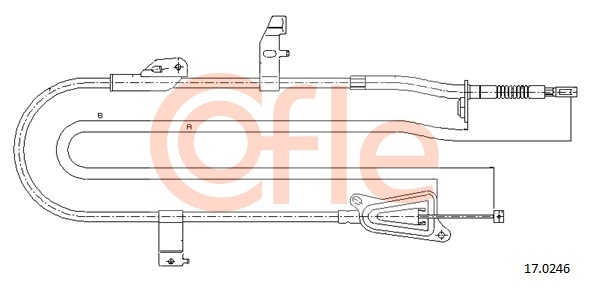 Linka hamulca ręcznego COFLE 92.17.0246