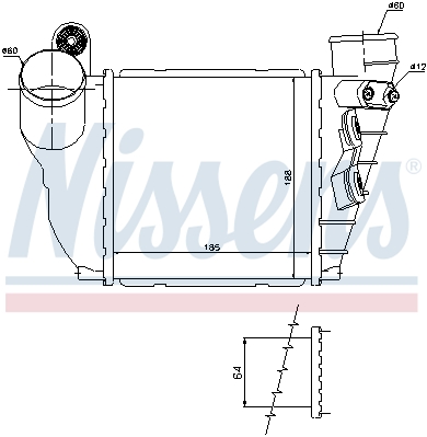 Chłodnica powietrza intercooler NISSENS 96488
