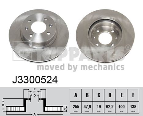 Tarcza hamulcowa NIPPARTS J3300524