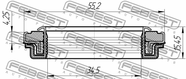 Pierścień uszczelniający półosi FEBEST 95RFW-35550416X