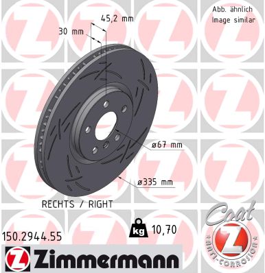 Tarcza hamulcowa ZIMMERMANN 150.2944.55