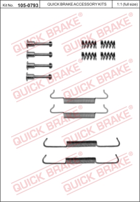 Zestaw montażowy szczęk hamulcowych QUICK BRAKE 105-0793