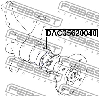 Łożysko koła FEBEST DAC35620040