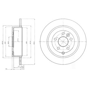 Tarcza hamulcowa DELPHI BG4124C