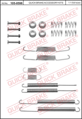 Zestaw dodatków do szczęk hamulcowych QUICK BRAKE 105-0598