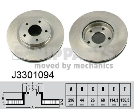 Tarcza hamulcowa NIPPARTS J3301094