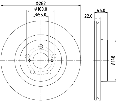 Tarcza hamulcowa HELLA 8DD 355 134-381