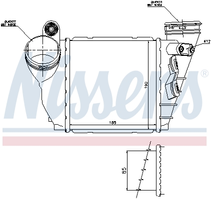 Chłodnica powietrza intercooler NISSENS 96487