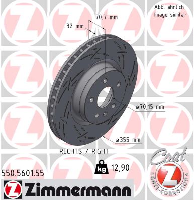 Tarcza hamulcowa ZIMMERMANN 550.5601.55