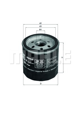 Filtr oleju MAHLE OC 21