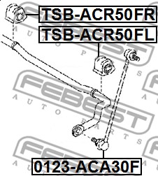 Guma stabilizatora FEBEST TSB-ACR50FL