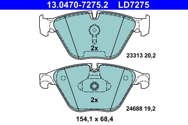 Klocki hamulcowe ATE 13.0470-7275.2