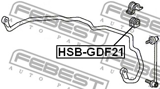 Guma stabilizatora FEBEST HSB-GDF21