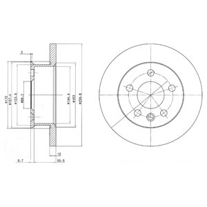 Tarcza hamulcowa DELPHI BG2716