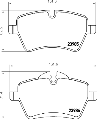 Klocki hamulcowe HELLA 8DB 355 016-041