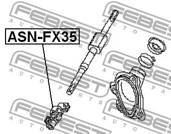 Łącznik kolumny kierowniczej FEBEST ASN-FX35