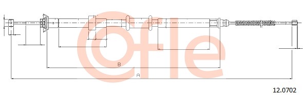 Linka hamulca ręcznego COFLE 92.12.0702