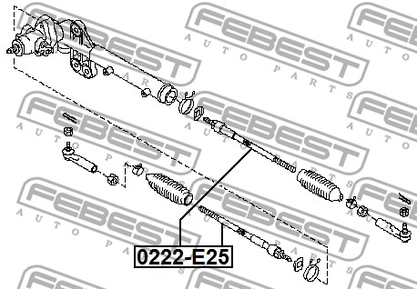 Drążek kierowniczy FEBEST 0222-E25