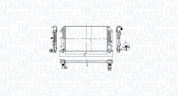 Chłodnica, układ chłodzenia silnika MAGNETI MARELLI 350213212600