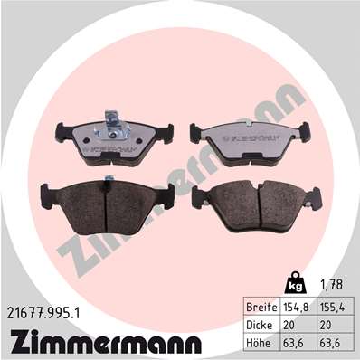 Klocki hamulcowe ZIMMERMANN 21677.995.1