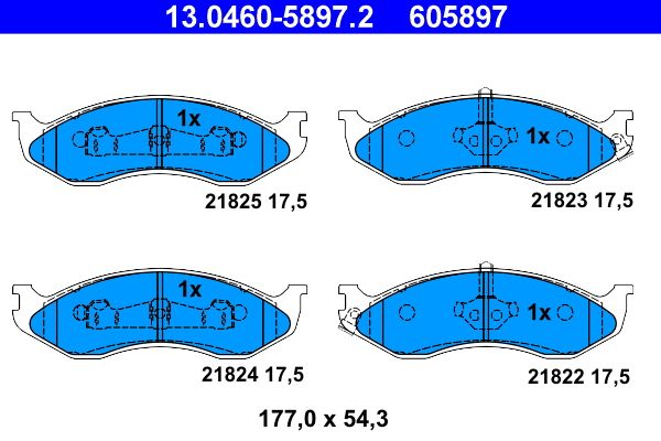 Klocki hamulcowe ATE 13.0460-5897.2