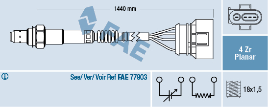 Sonda lambda FAE 77401