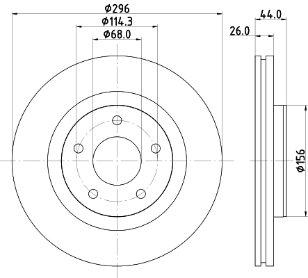 Tarcza hamulcowa HELLA 8DD 355 125-521