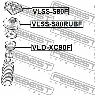 Poduszka amortyzatora FEBEST VLSS-S80F