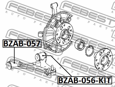 Tuleja wahacza FEBEST BZAB-056-KIT