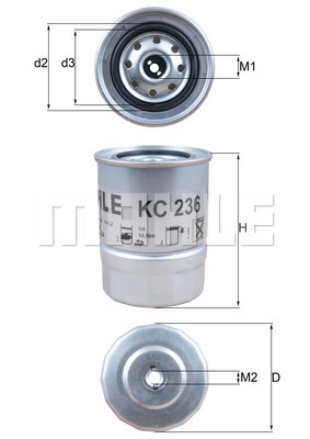 Filtr paliwa KNECHT KC 236