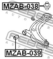 Tuleja wahacza FEBEST MZAB-039