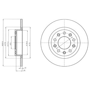 Tarcza hamulcowa DELPHI BG4315