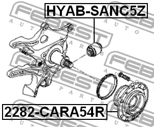 Piasta koła FEBEST 2282-CARA54R