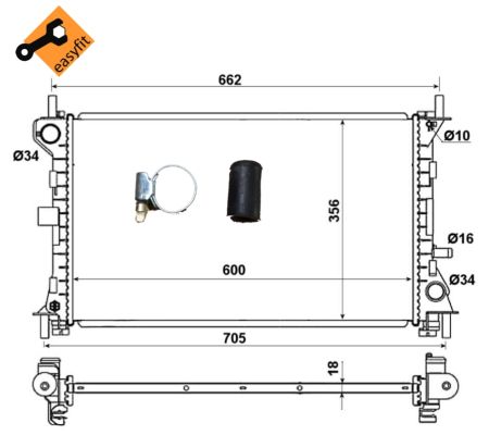 Chłodnica NRF 509615